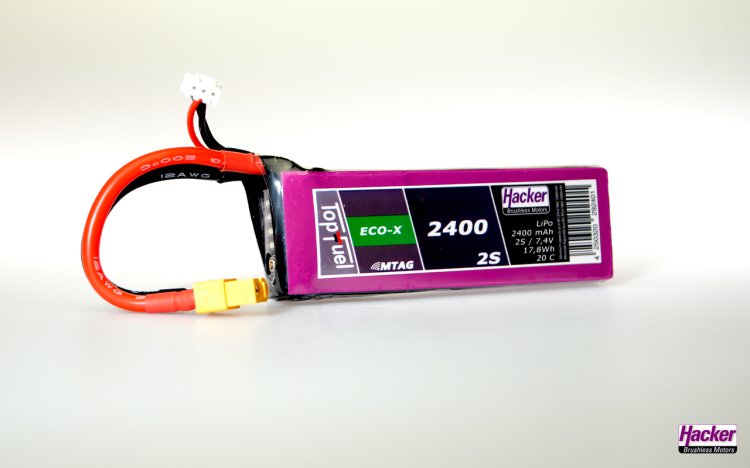 2400mAh 2S MTAG LiPo 20C ECO-X - Click Image to Close