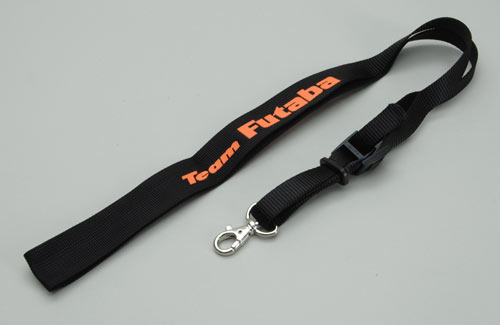 Team Futaba Neck Strap - Black & Orange - Click Image to Close