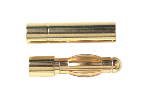 Gold Connector 4mm w/H.S (2Pr) - Click Image to Close
